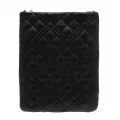 Womens Black Diamond Quilted Phone Crossbody Bag 82228 by Love Moschino from Hurleys