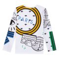 Boys Opticial White Cosmic Eugenio L/s T Shirt 30800 by Kenzo from Hurleys