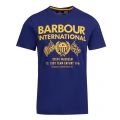 Mens Inky Blue Race Flags S/s T Shirt 56391 by Barbour Steve McQueen Collection from Hurleys