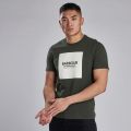 Mens Jungle Green Block Logo S/s T Shirt 56362 by Barbour International from Hurleys