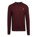 Mens Dark Red Zebra Crew Neck Knitted Jumper 92615 by PS Paul Smith from Hurleys
