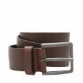 Mens Dark Brown Gionio Leather Belt 23577 by HUGO from Hurleys