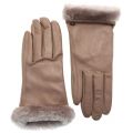 Womens Stormy Grey Classic Leather Smart Technology Gloves