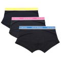 Mens Marine/Colours Core Logoband 3 Pack Trunks 108222 by Emporio Armani Bodywear from Hurleys