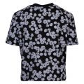 Womens Black Peony Floral Blocking Straight S/s T Shirt 56182 by Calvin Klein from Hurleys