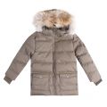 Kids Sage Authentic Gabardine Fur Coat 32224 by Pyrenex from Hurleys
