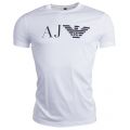 Mens White Chest Logo S/s T Shirt 11005 by Armani Jeans from Hurleys