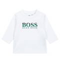 Toddler White Branded Logo L/s T Shirt 94092 by BOSS from Hurleys