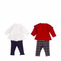 Baby Red Assorted Tartan Detail 2 Outfit Set 75609 by Mayoral from Hurleys