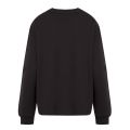 Womens Black Shiny Heart Oversized Sweat Top 47903 by Love Moschino from Hurleys
