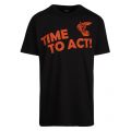Anglomania Mens Black Time To Act Boxy S/s T Shirt 54648 by Vivienne Westwood from Hurleys