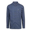 Mens Blue/Green Check Regular Fit L/s Shirt 48749 by Lacoste from Hurleys