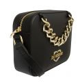 Womens Black Heart Chain Camera Bag 88993 by Love Moschino from Hurleys