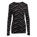 Womens Black Logo Print L/s T Shirt 76817 by Love Moschino from Hurleys