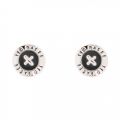 Womens Silver & Black Eisley  Mini Button Stud Earrings 26079 by Ted Baker from Hurleys