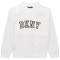 Girls White Sheer Panel Sweat Top 104504 by DKNY from Hurleys