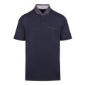Mens Navy Aslam Woven Collar S/s Polo Shirt 43881 by Ted Baker from Hurleys