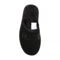 Mens Black Cozy_Slip Slippers 100232 by HUGO from Hurleys