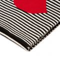 Womens Black/White Lip Stripe Knitted Scarf 47441 by Lulu Guinness from Hurleys