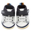 Baby Navy Trainer Booties 38250 by BOSS from Hurleys