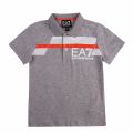 Boys Medium Grey Train 7 Lines S/s Polo Shirt 57355 by EA7 from Hurleys