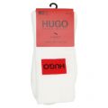 Mens White 2 Pack Rib Label Socks 95407 by HUGO from Hurleys