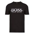 Athleisure Mens Black Tee 6 Cut Through Logo S/s T Shirt 51443 by BOSS from Hurleys