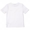 Boys White Small Logo S/s Tee Shirt 65393 by BOSS from Hurleys
