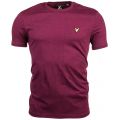 Mens Claret Marl Crew S/s Tee Shirt 64952 by Lyle and Scott from Hurleys