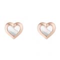 Womens Rose Gold/Mother Of Pearl Heila Heart Studs 53356 by Ted Baker from Hurleys