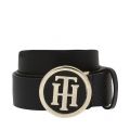 Womens Black Curve Round Buckle Belt 3.0 89208 by Tommy Hilfiger from Hurleys