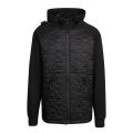 Mens Jet Black Polygon Quilted Hybrid Sweat Jacket 78064 by MA.STRUM from Hurleys