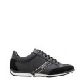 Mens Black/Gold Saturn Lowp Mesh Trainers 100255 by BOSS from Hurleys