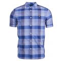 Mens Navy Check S/s Shirt 8796 by Lyle & Scott from Hurleys
