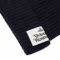 Navy Knitted Beanie Hat 79414 by Vivienne Westwood from Hurleys