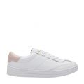 Womens White/Pink Ebby Retro Scallop Trainers