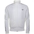 Mens Snow White Laurel Wreath Tape Track Jacket 60707 by Fred Perry from Hurleys