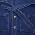 Womens Medium Blue Vifash Belted Denim Jacket 57689 by Vila from Hurleys