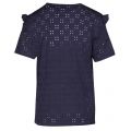 Womens Navy Vimsa Broderie Anglaise S/s T Shirt 35834 by Vila from Hurleys