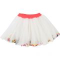 Girls White Net Pom Pom Skirt 22160 by Billieblush from Hurleys