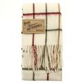 Lifestyle Womens Cream & Red Tattersall Lambswool Scarf 70952 by Barbour from Hurleys