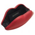 Womens Red Rubber Perspex Lips Clutch Bag 49389 by Lulu Guinness from Hurleys