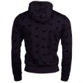 Mens Black Eagle Hooded Zip Sweat Jacket 11063 by Armani Jeans from Hurleys