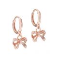 Womens Rose Gold Perrie Petite Bow Huggie Earrings 82835 by Ted Baker from Hurleys