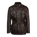 Mens Black Brown Trialmaster Panther Leather Jacket 73777 by Belstaff from Hurleys
