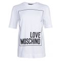 Womens Optical White Logo Box S/s T Shirt 17926 by Love Moschino from Hurleys