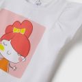 Infant White/Coral Flower Doll S/s T Shirt 103042 by Mayoral from Hurleys