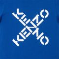 Boys Blue Logo Cross S/s T Shirt 102603 by Kenzo from Hurleys