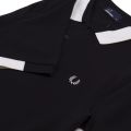 Mens Black Block Tipped S/s Polo Shirt 27614 by Fred Perry from Hurleys