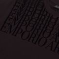 Mens Black Flock Logo S/s T Shirt 77954 by Emporio Armani from Hurleys